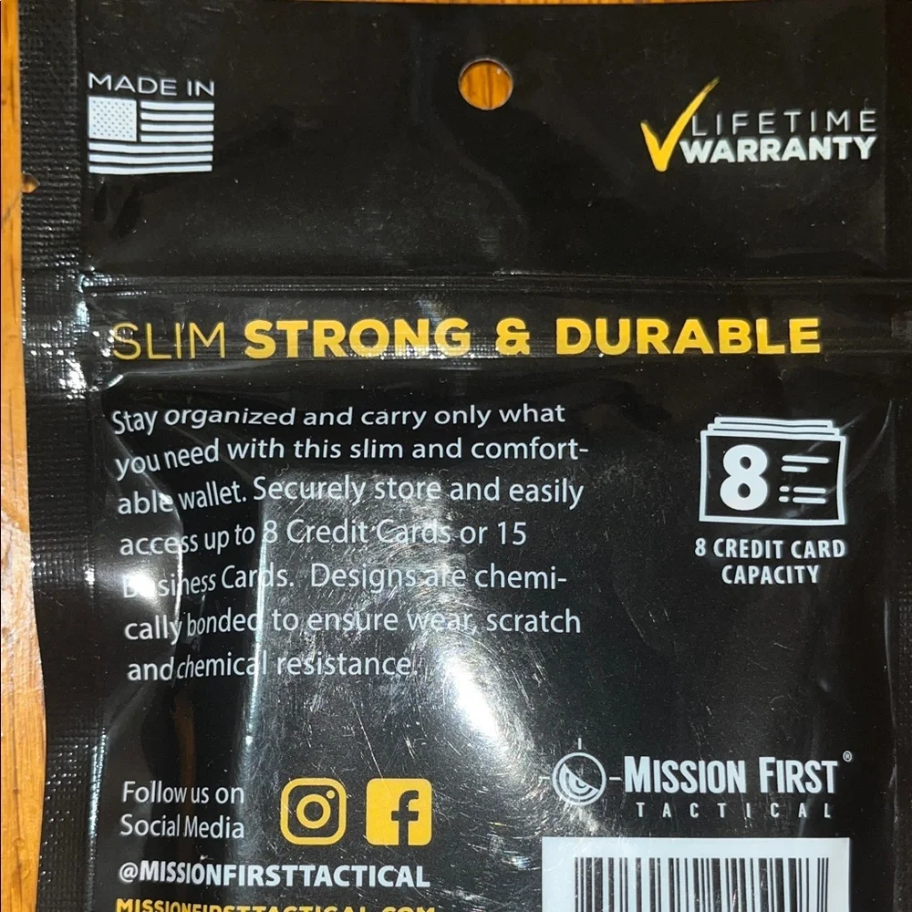 NWT Mission First Tactical RFID Protection Minimalist Wallet